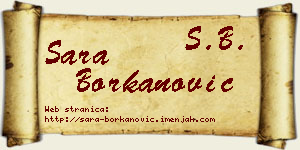 Sara Borkanović vizit kartica
